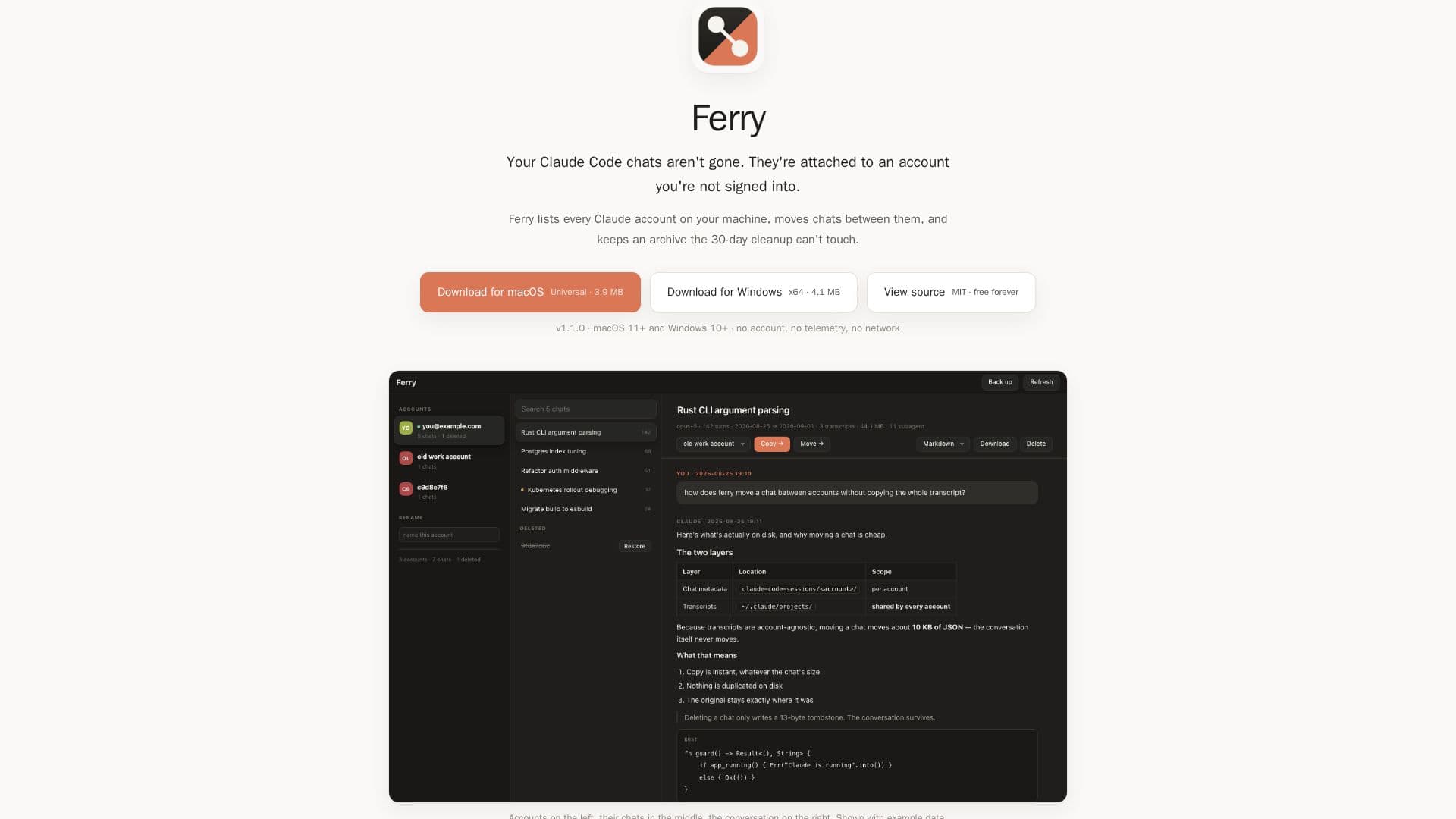 Ferry screenshot