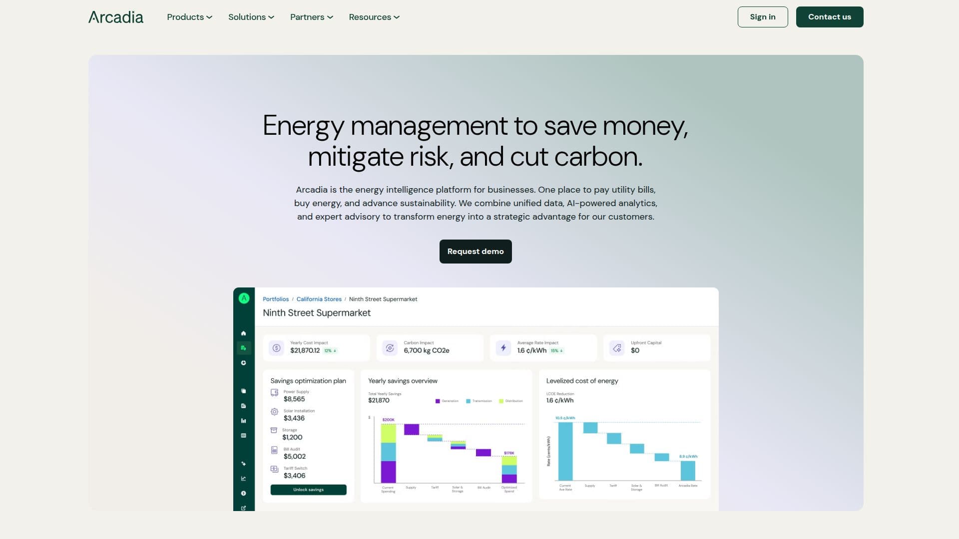 Plataforma de Energia Arcadia screenshot