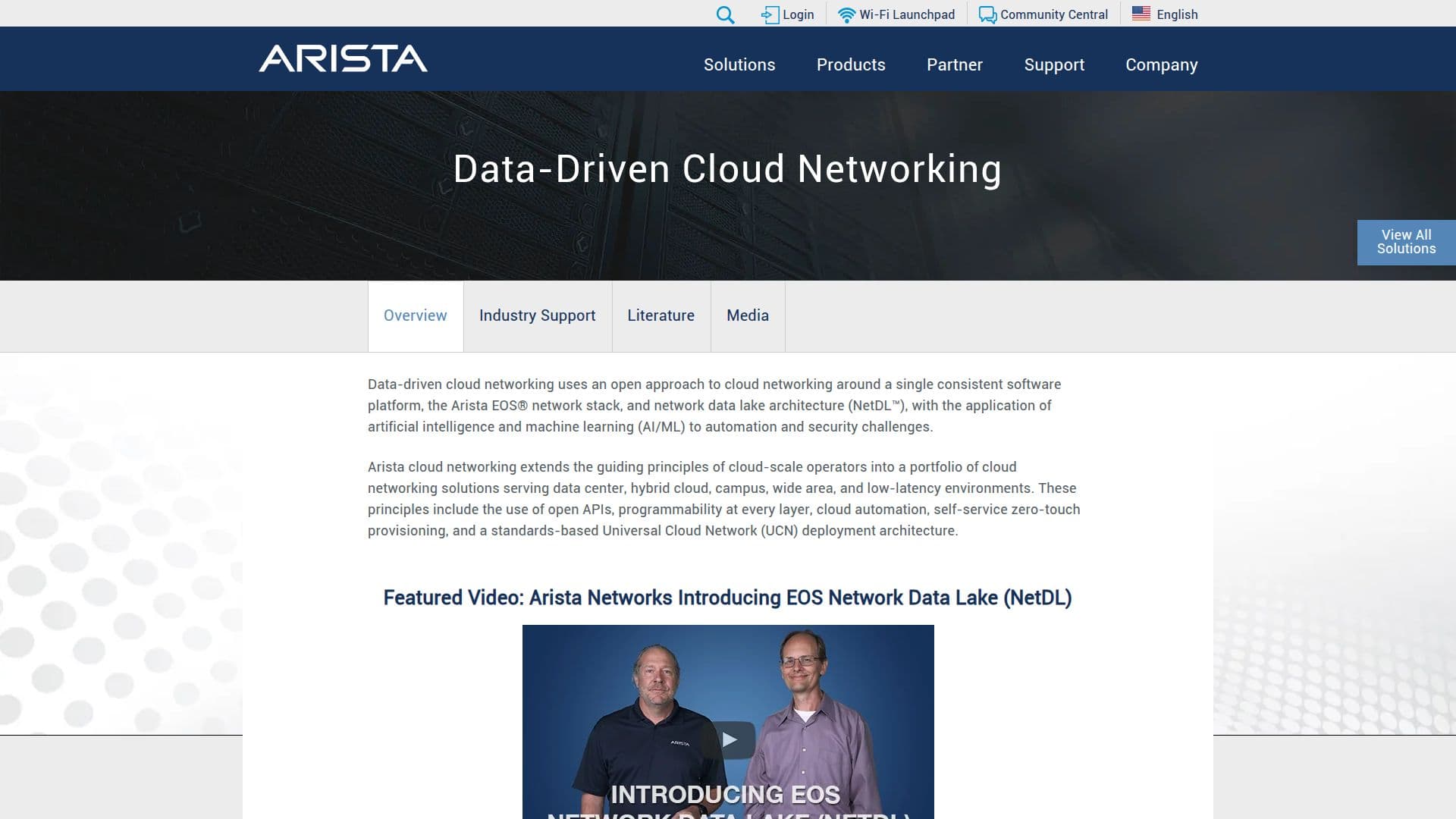 Arista CloudVision screenshot