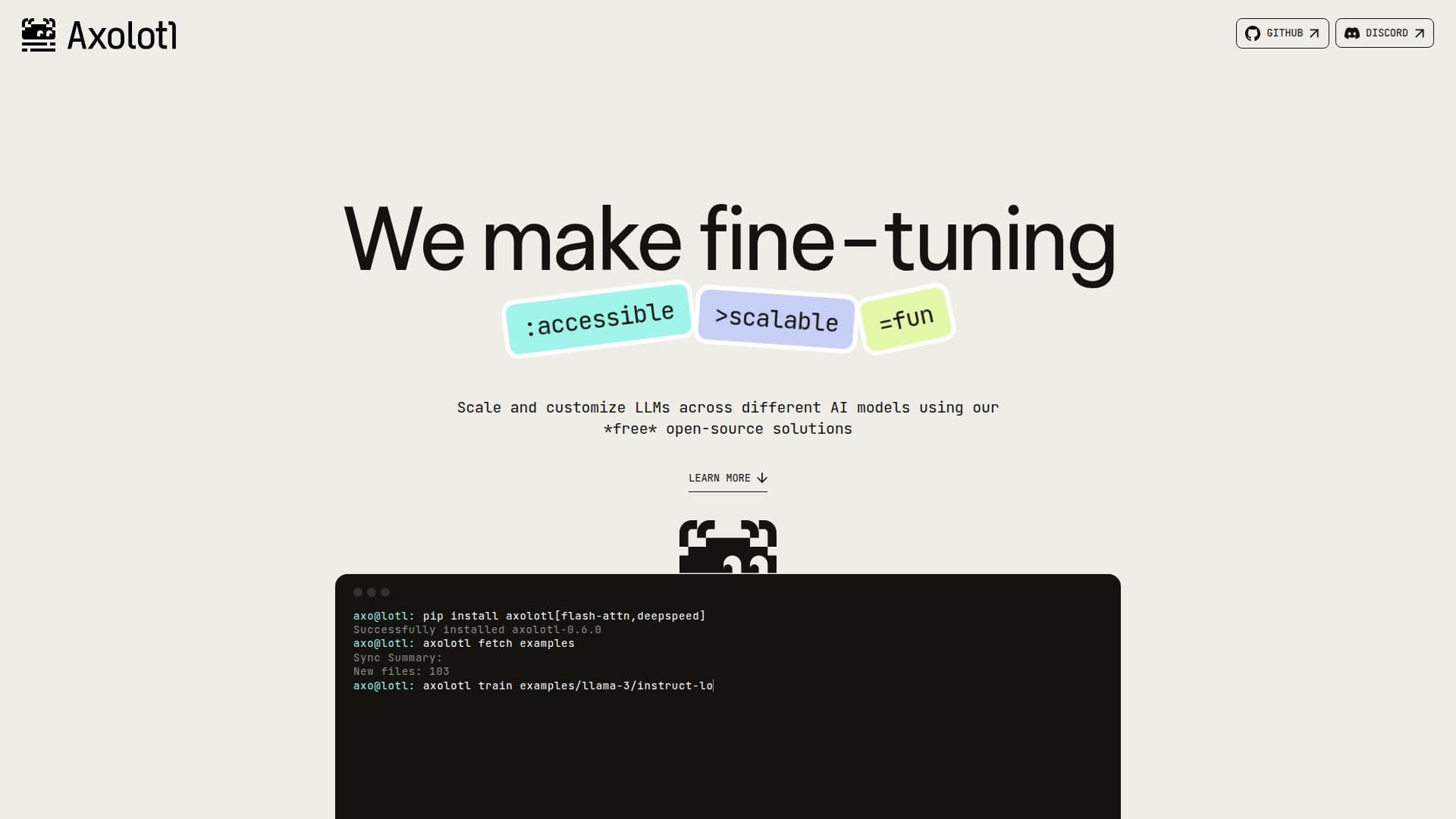 Axolotl AI - Ajuste Fino de Código Aberto screenshot