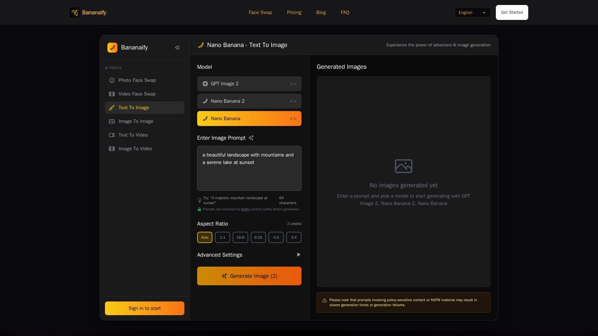Bananaify - Gerador de Imagens e Vídeos com IA screenshot