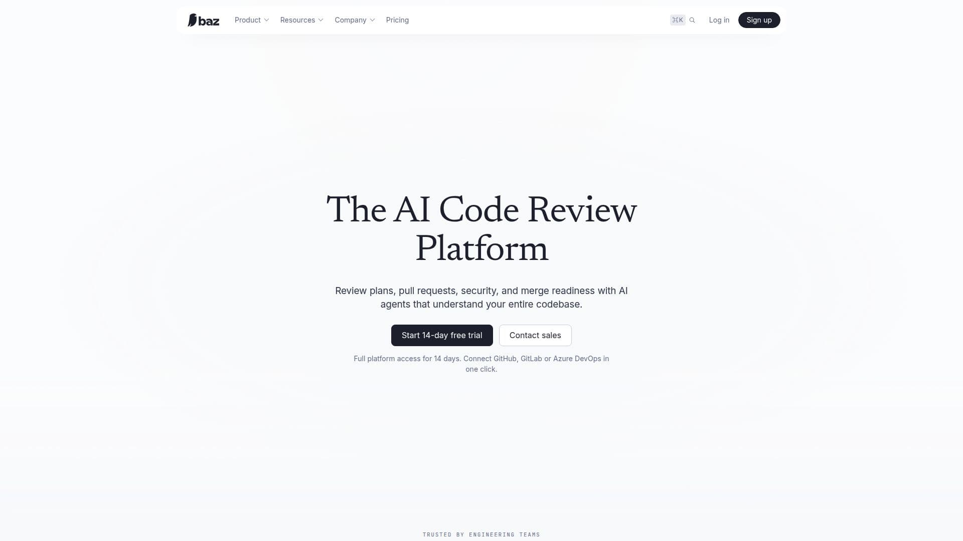 Baz AI Code Review screenshot