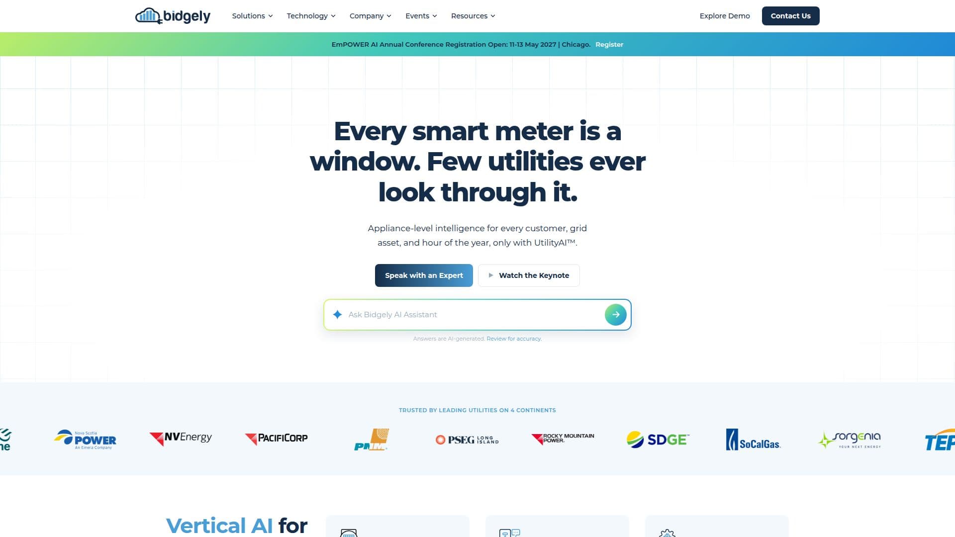 Bidgely screenshot