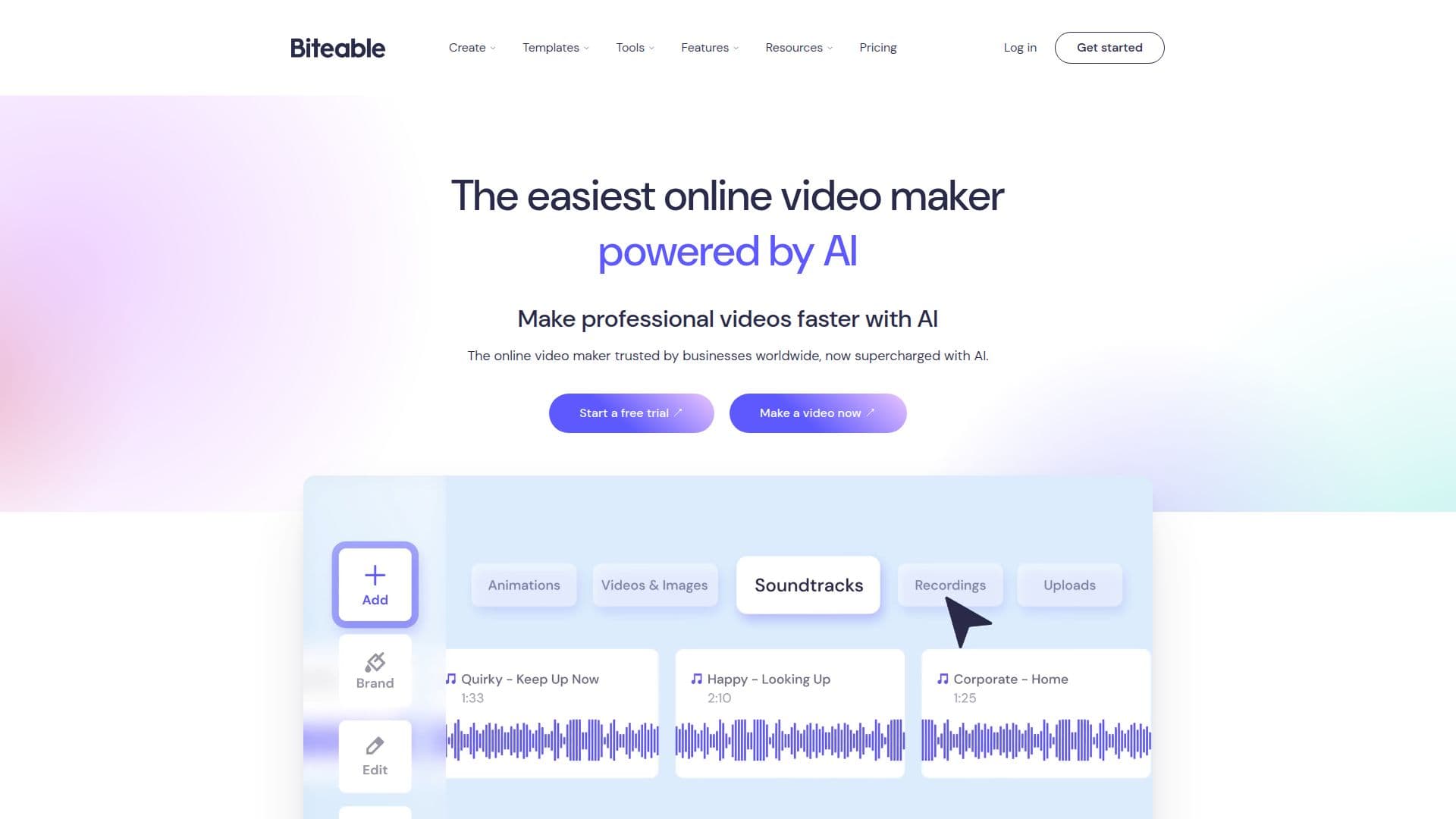 Biteable - Criador de Vídeos com IA screenshot