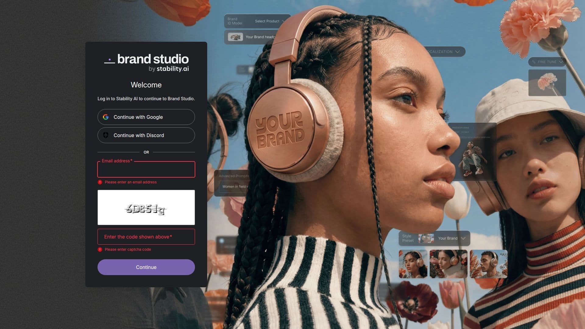 Plataforma DreamStudio AI screenshot