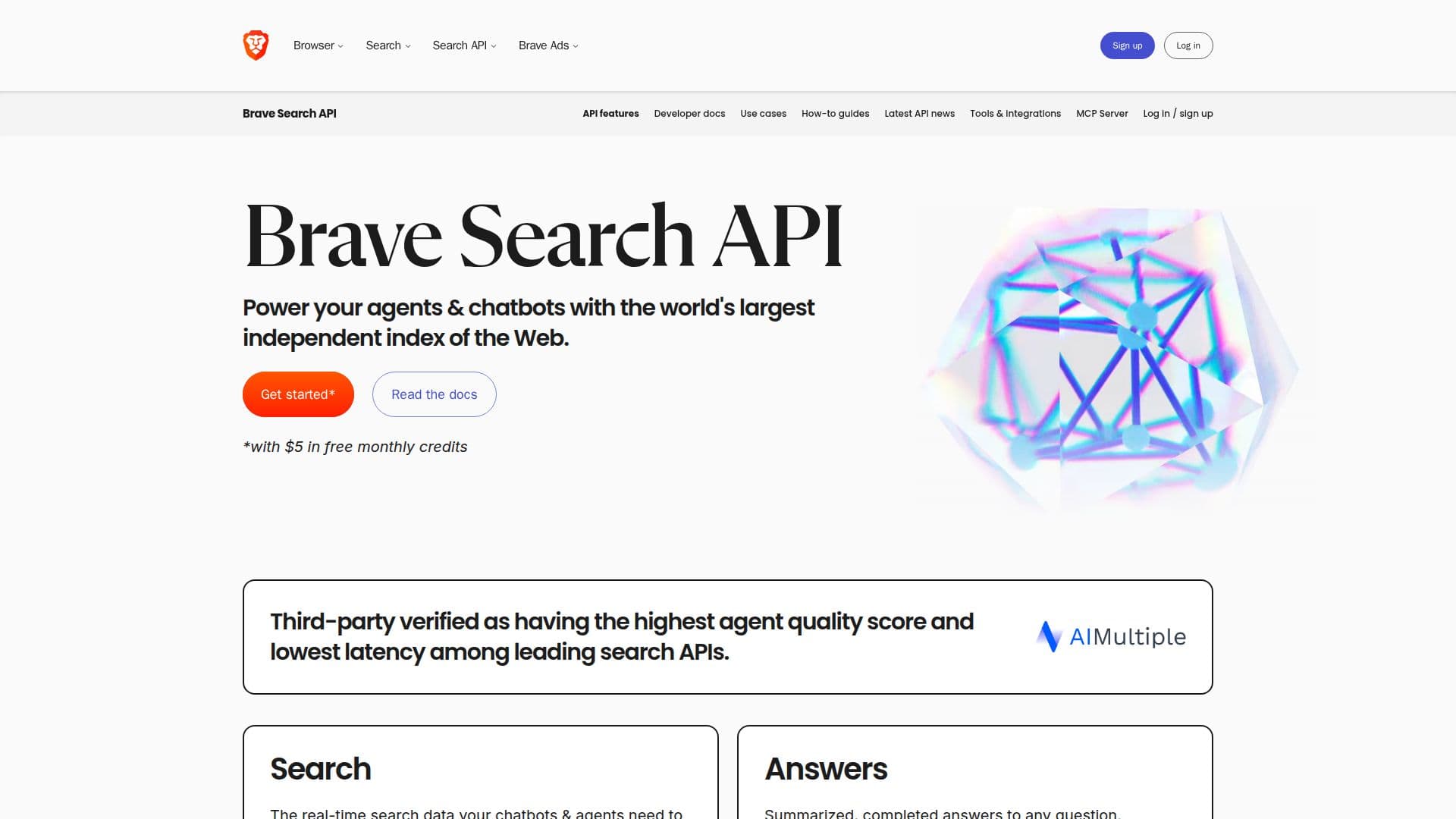 Brave Search API screenshot