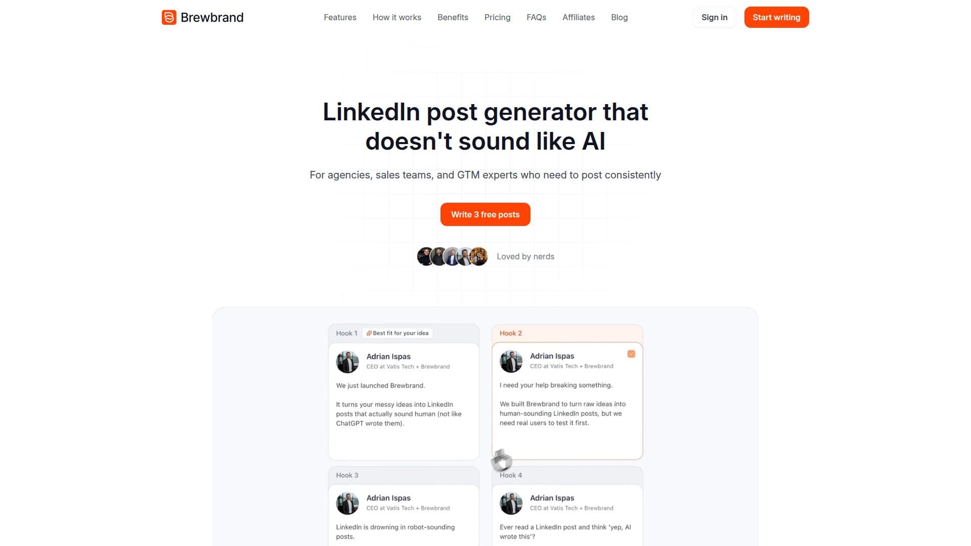 Gerador de Postagens do Brewbrand para LinkedIn screenshot