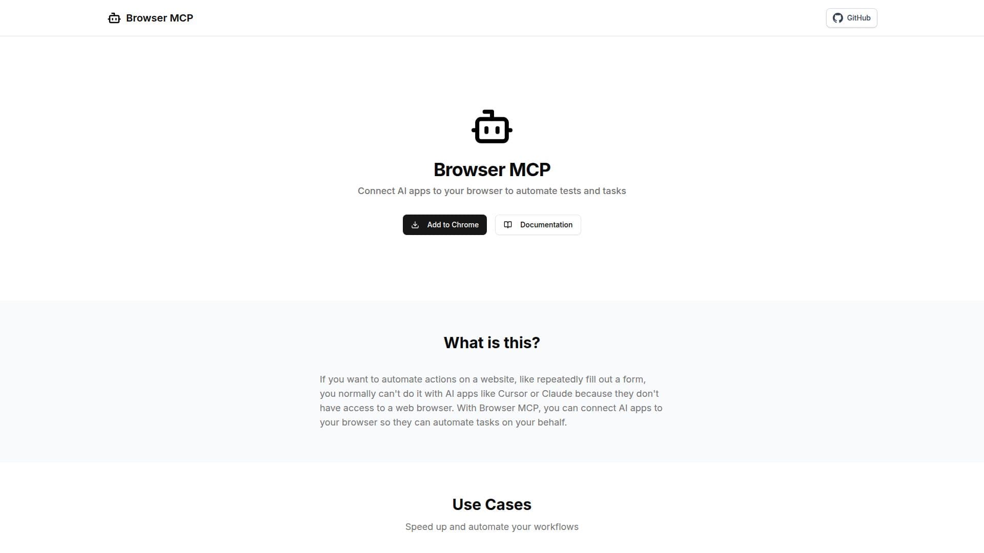 Browser MCP screenshot