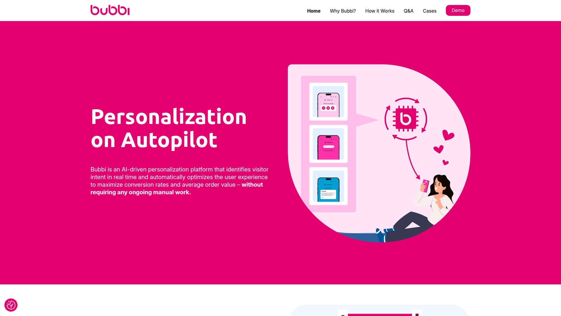 Plataforma de Personalização Bubbi AI screenshot