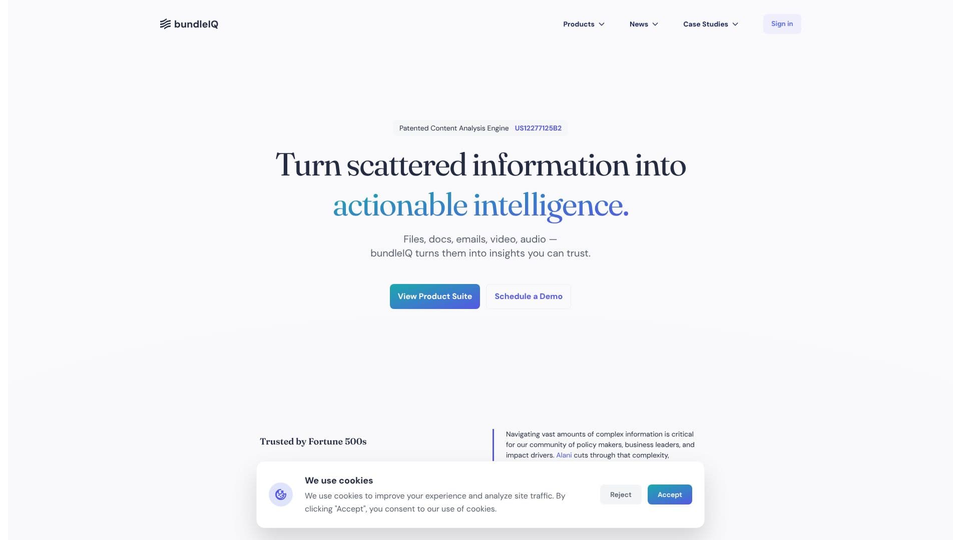 bundleIQ | Actionable Intelligence screenshot