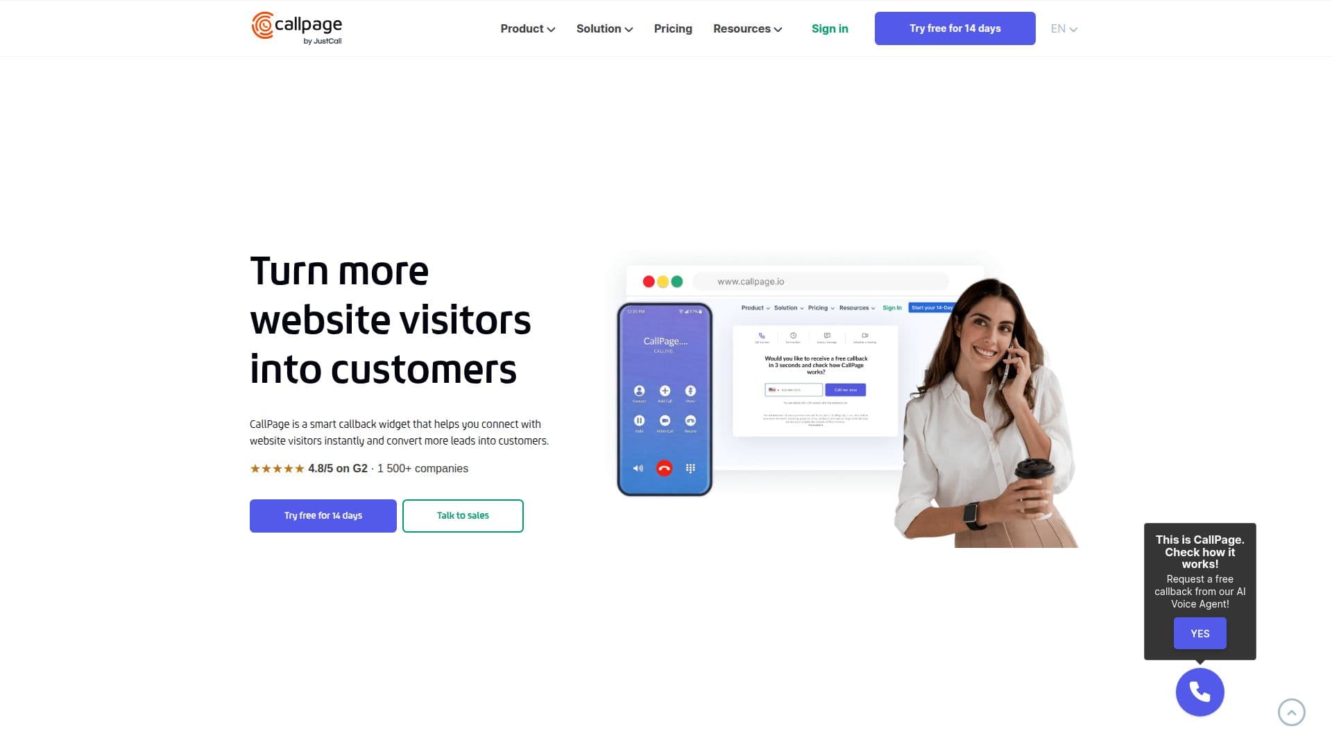 CallPage screenshot