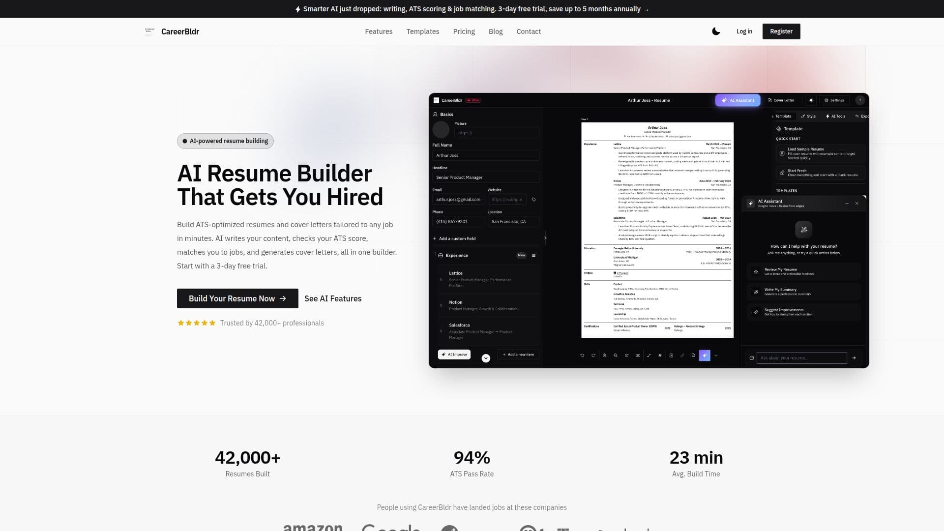 CareerBldr - Criador de Currículos com IA screenshot