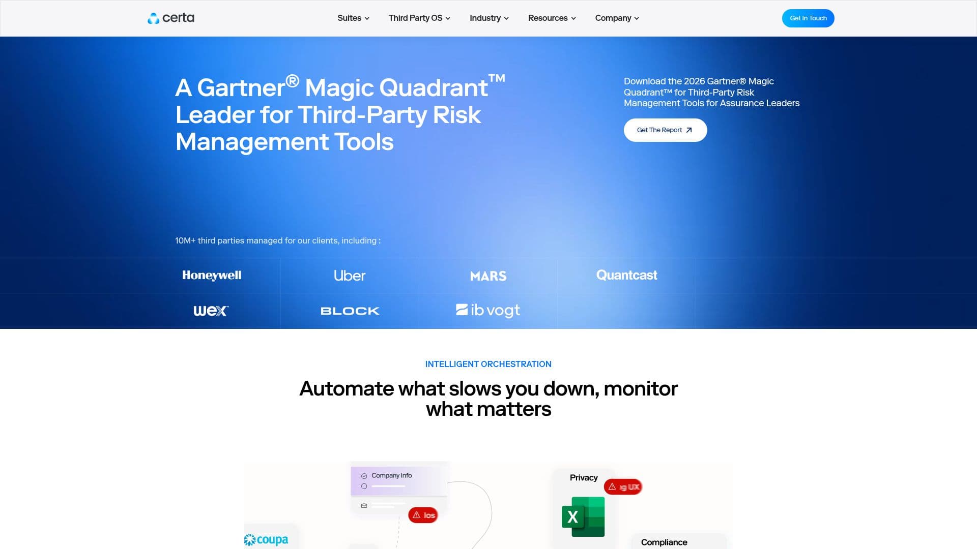 Certa TPRM Platform screenshot