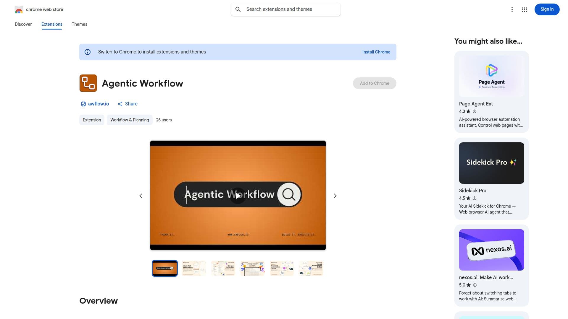 Agentic Workflow screenshot