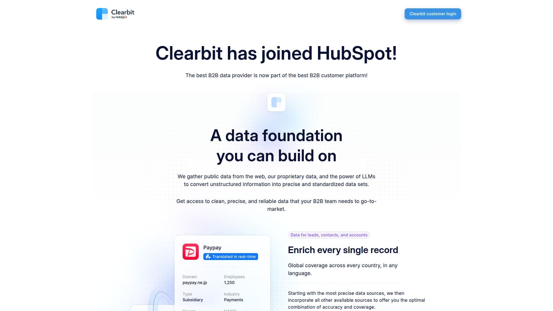Integração Clearbit HubSpot screenshot
