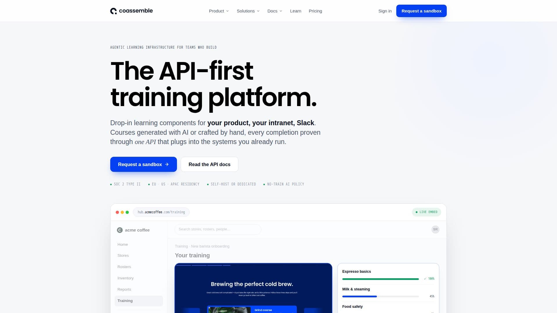 Coassemble — Plataforma de Treinamento com API em Primeiro Lugar screenshot