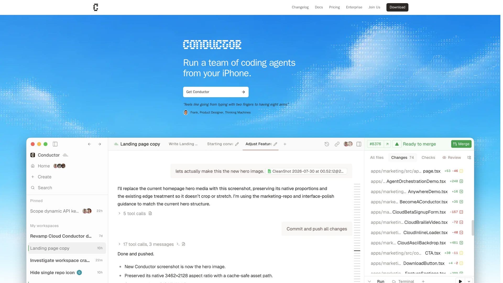 Conductor - Agentes de Codificação em Nuvem screenshot