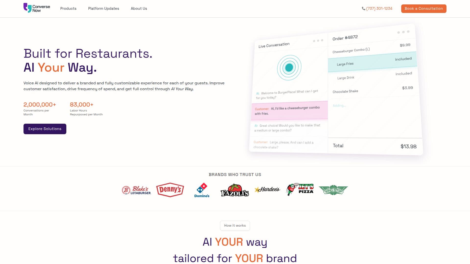 ConverseNow AI - Soluções de Pedido por Voz screenshot