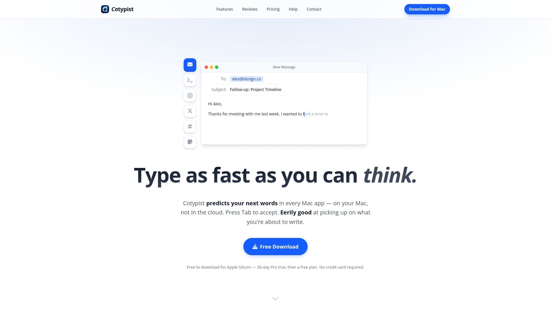 Cotypist screenshot