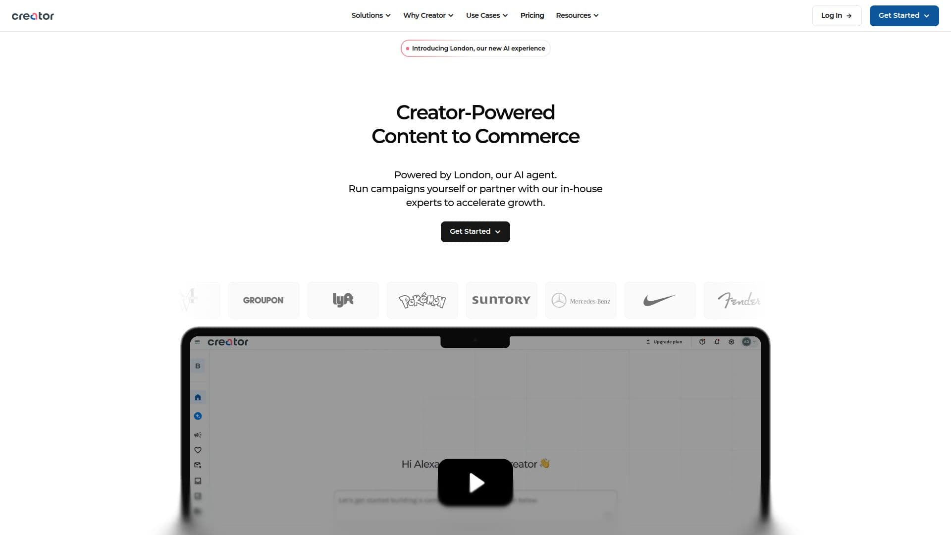 Plataforma de Marketing de Influenciadores Creator.co screenshot