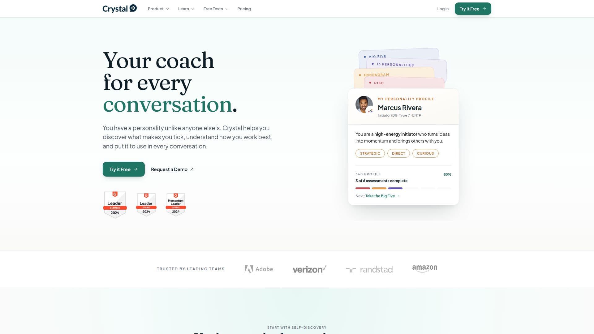 Plataforma de Personalidade Crystal screenshot