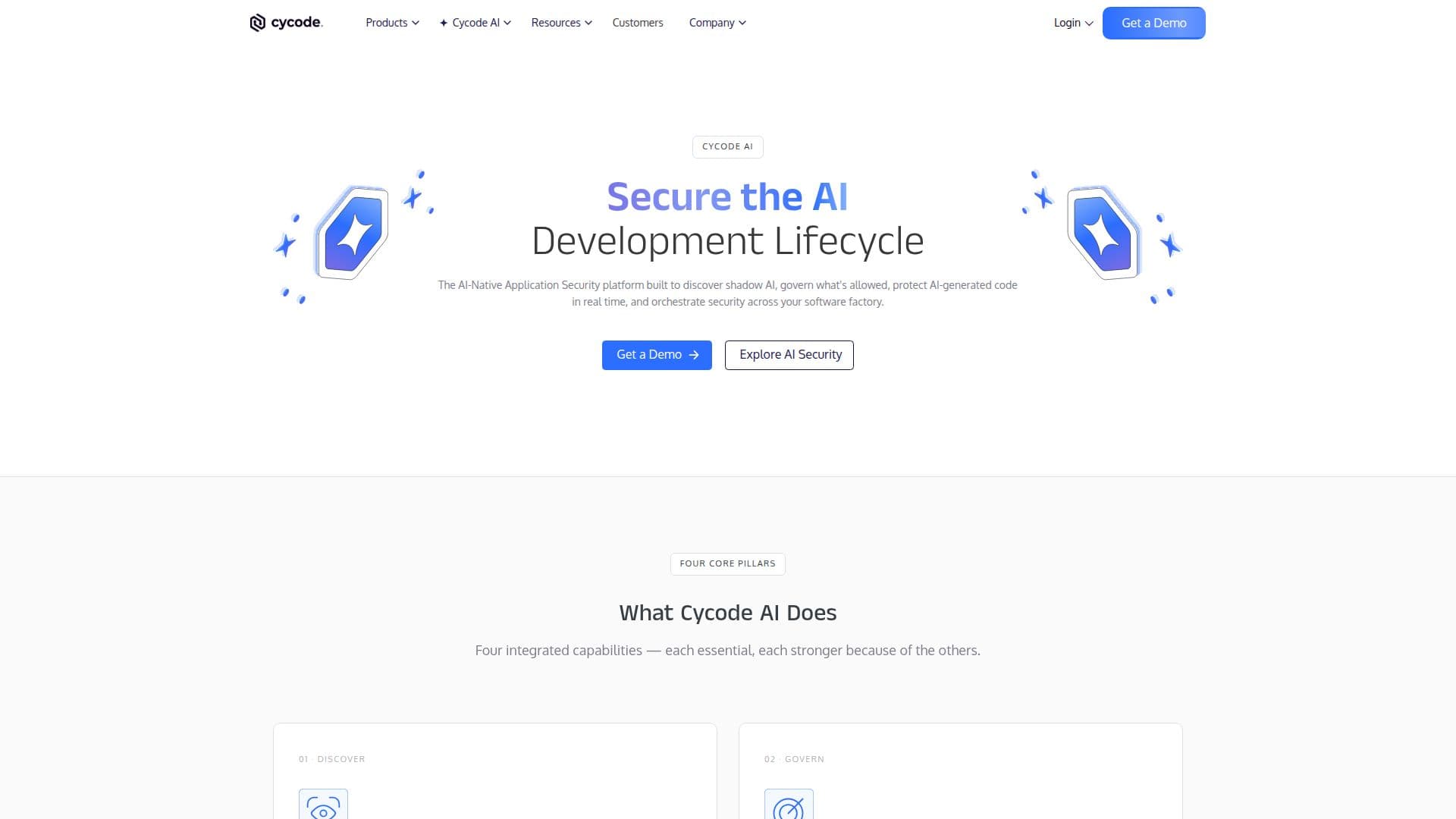Plataforma de Segurança Cycode AI screenshot