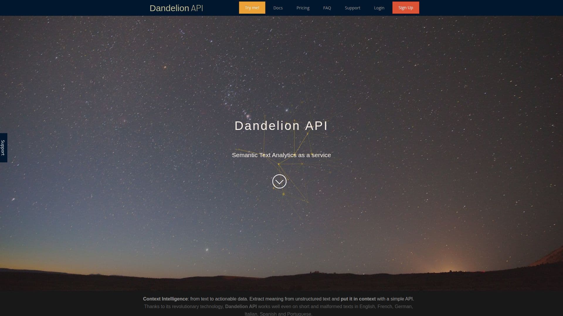 Dandelion API - Análise Semântica de Texto screenshot