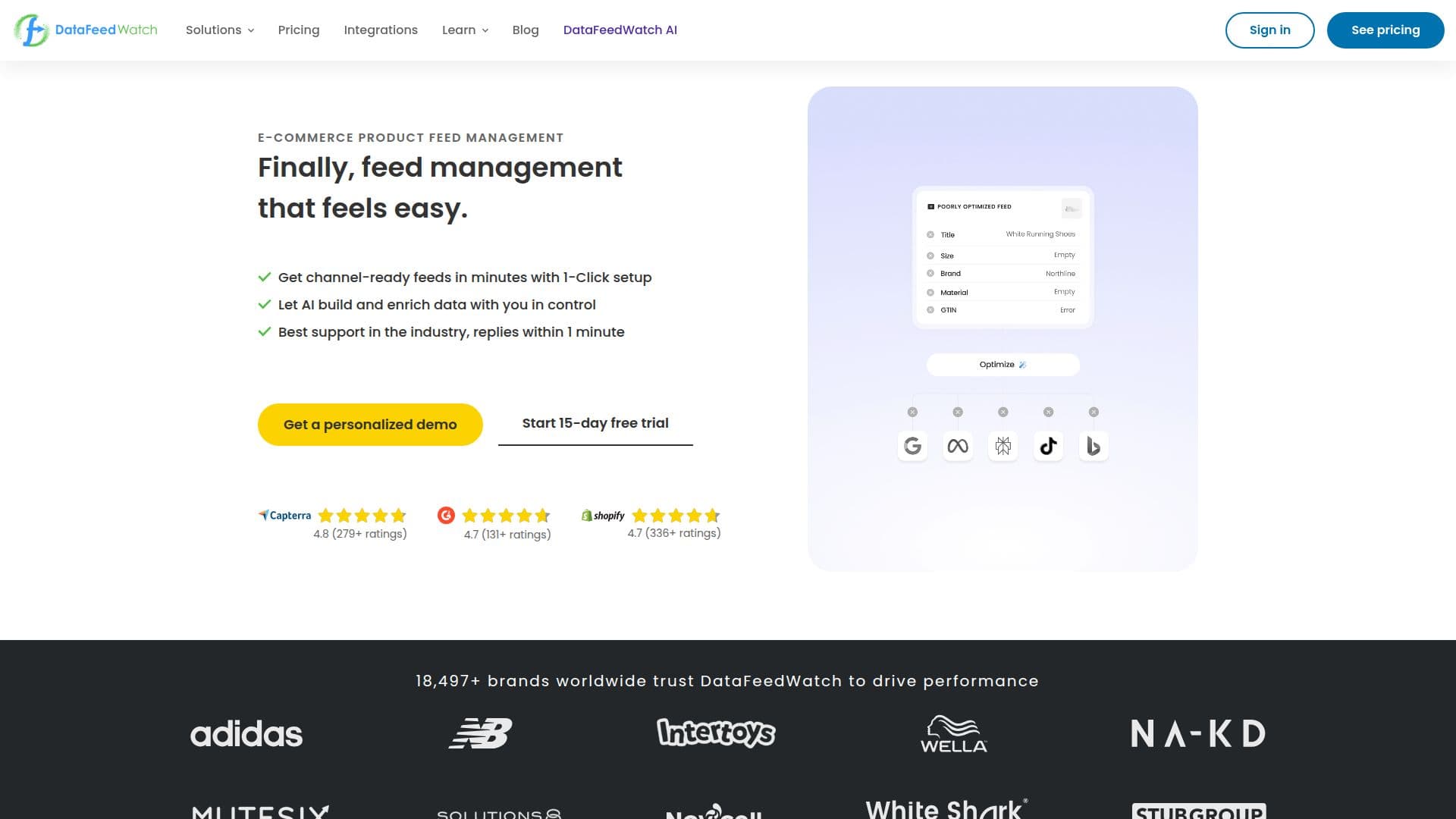 DataFeedWatch screenshot