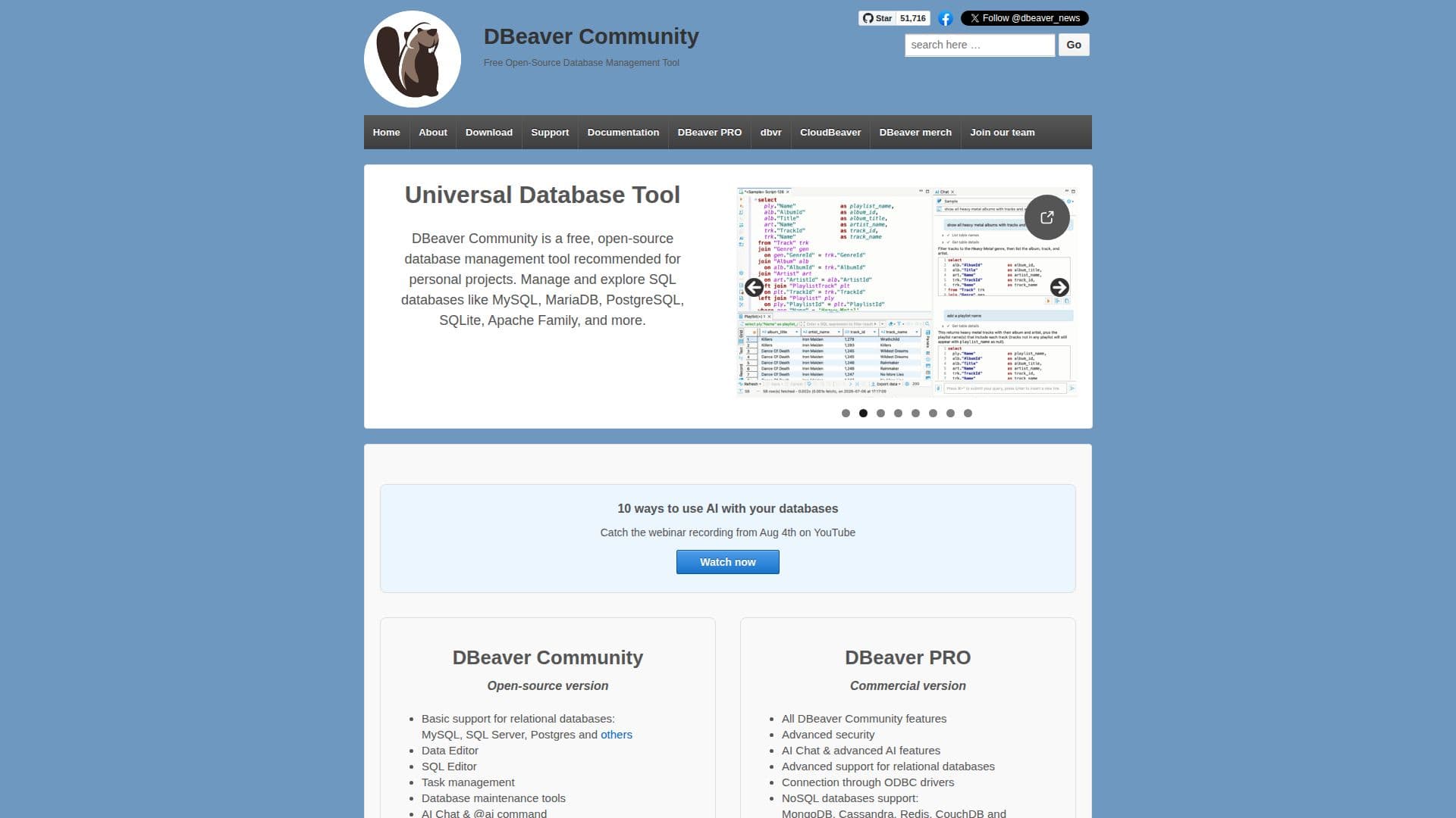 DBeaver Community Database Tool screenshot