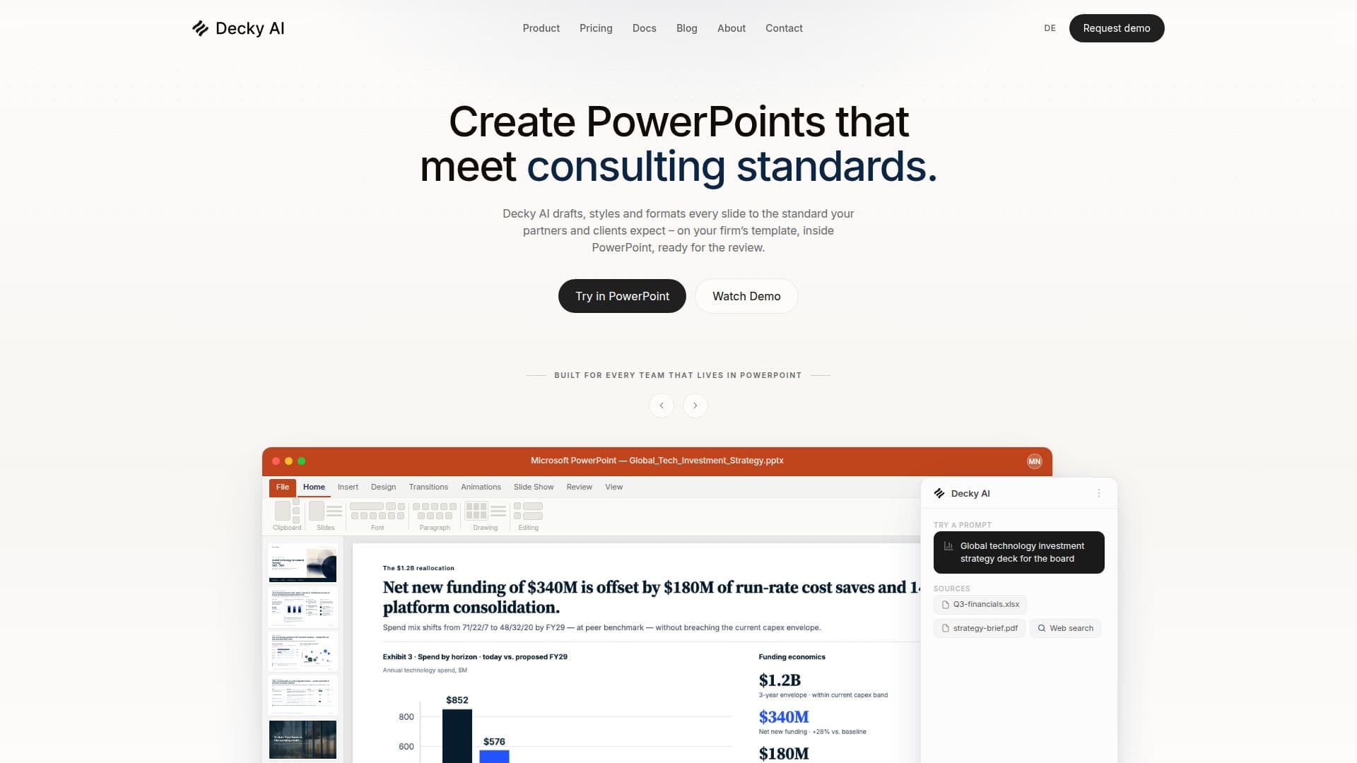 Decky AI | Copiloto PowerPoint screenshot