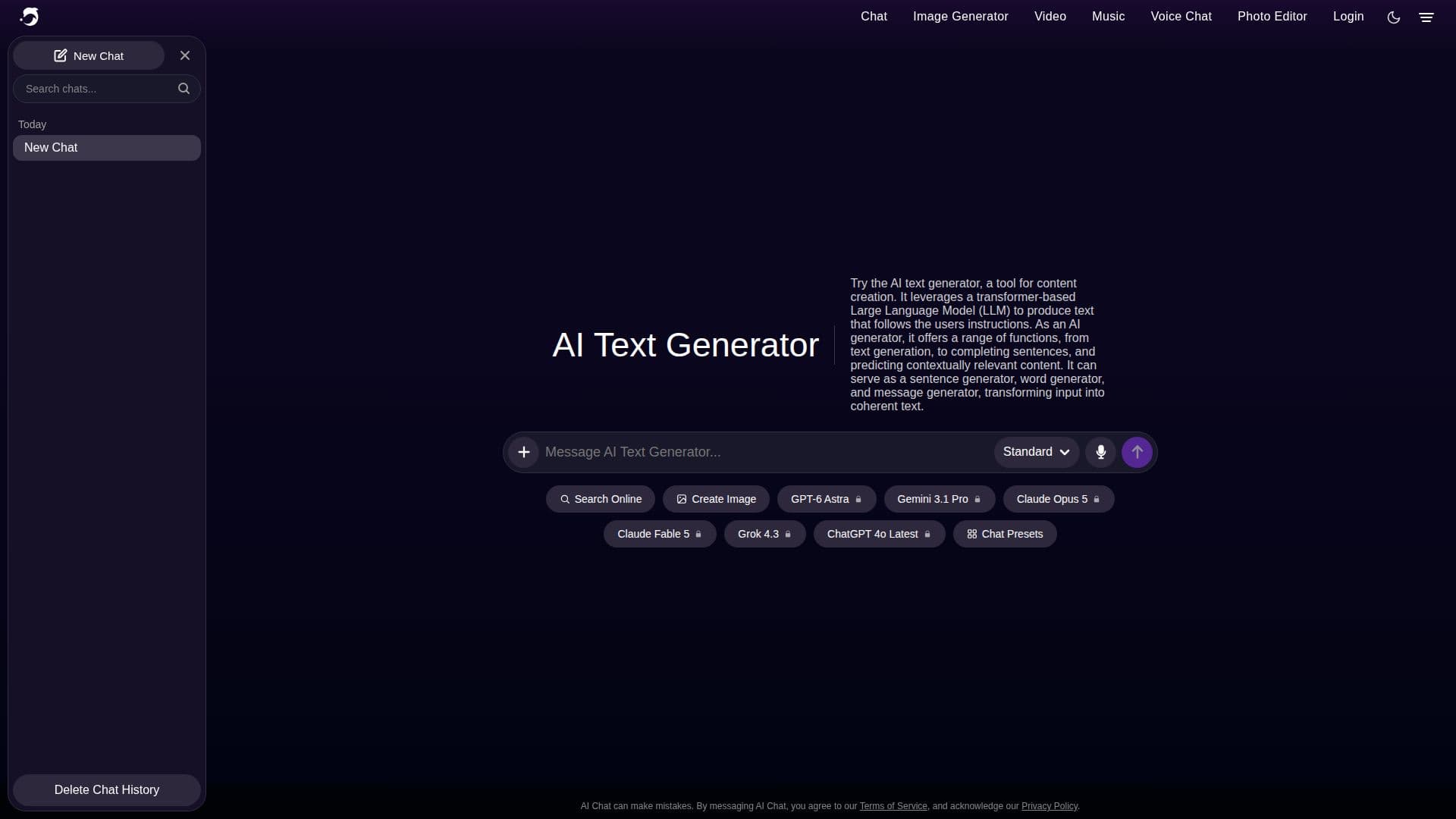 Gerador de Texto DeepAI screenshot