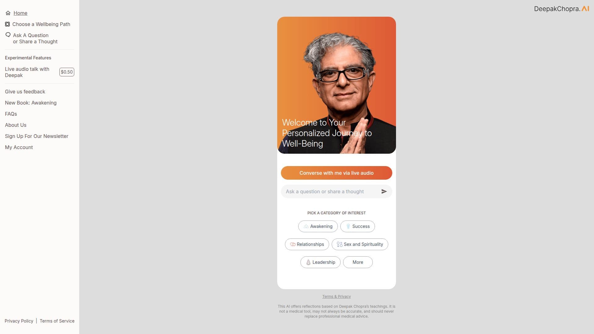 Digital Deepak AI screenshot