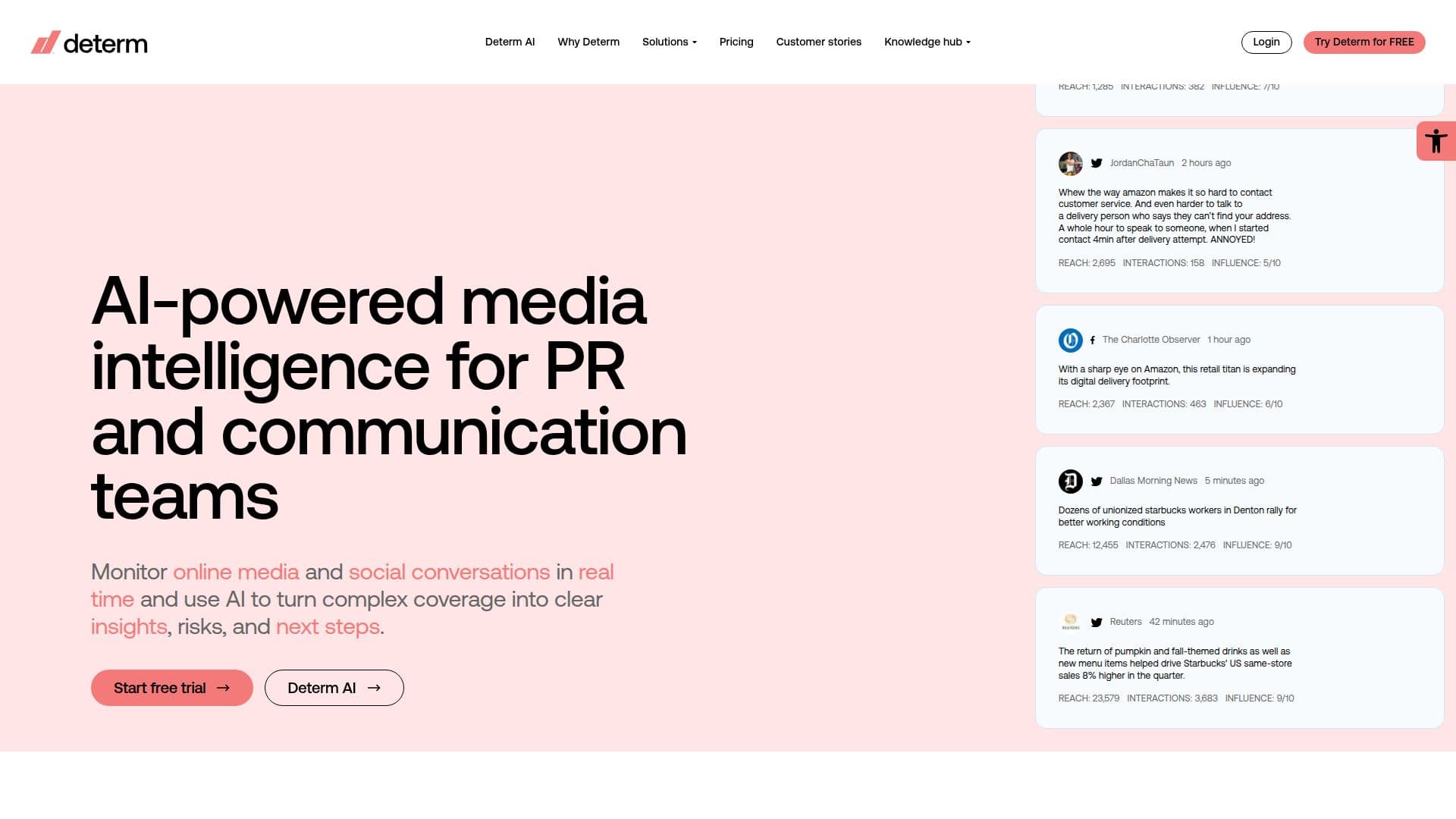 Determ AI Media Intelligence screenshot