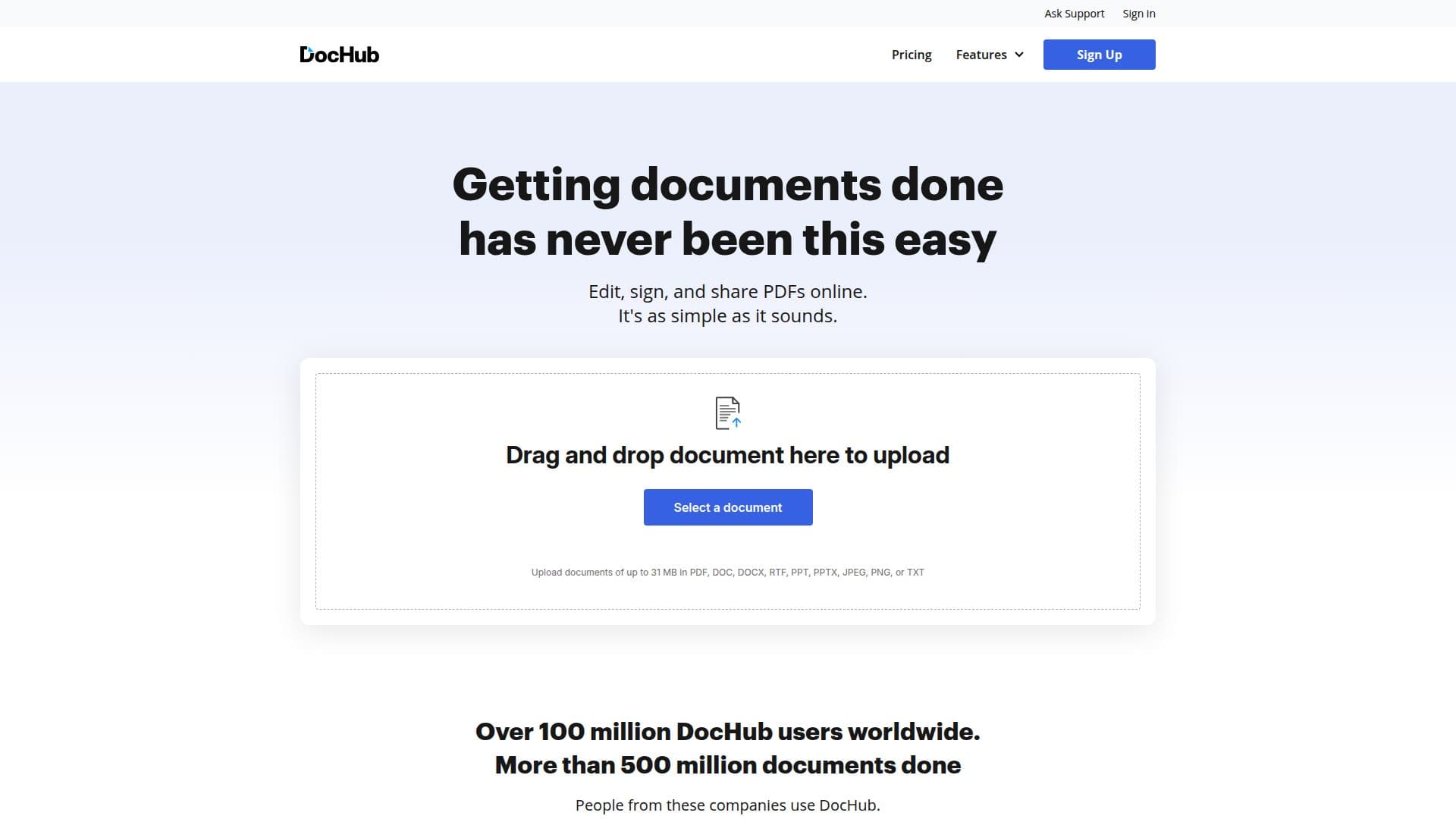 DocHub Editor de PDF screenshot