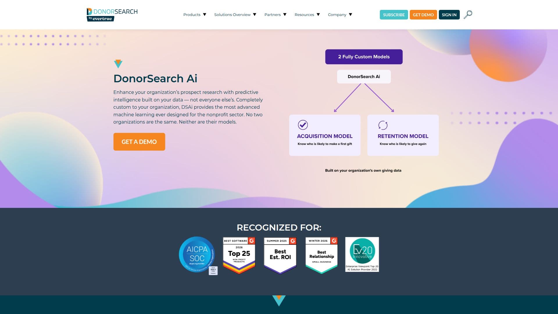Solução de Modelagem Preditiva DonorSearch AI screenshot
