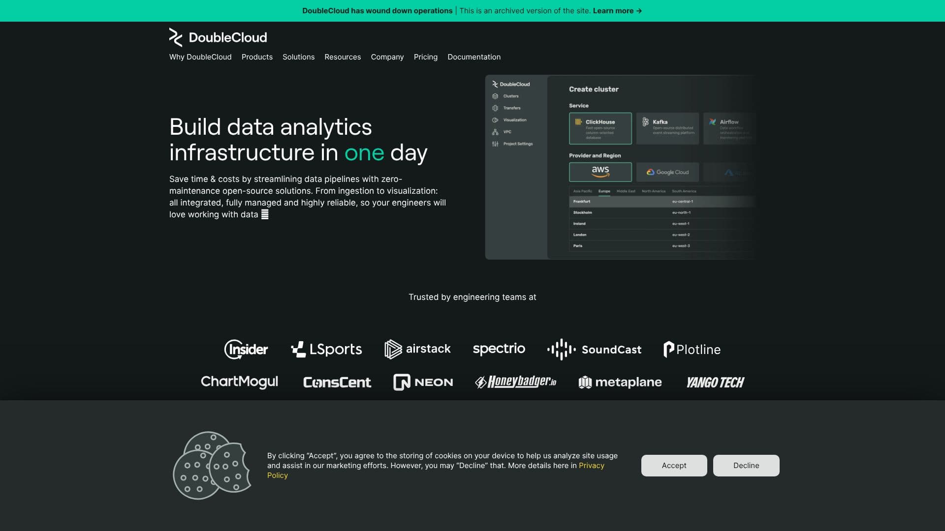 DoubleCloud Data Analytics screenshot