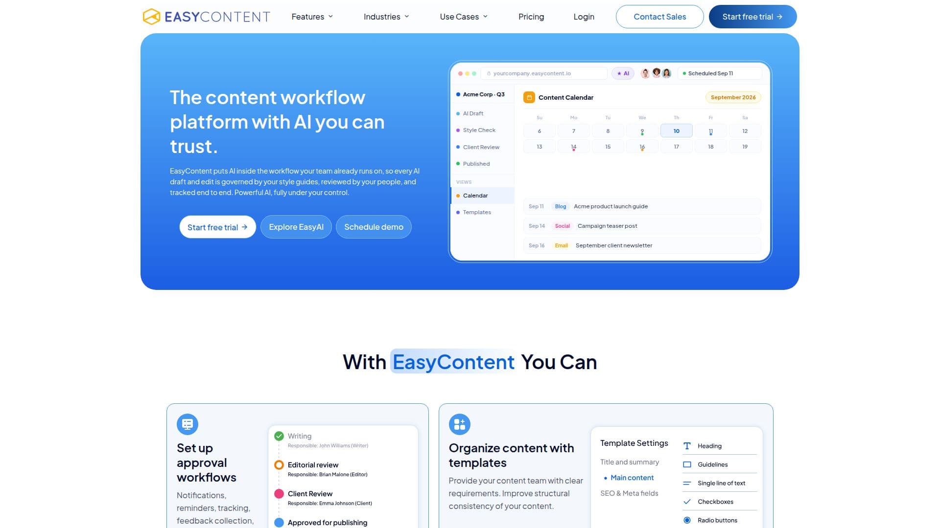EasyContent - Fluxo de Trabalho de Conteúdo com IA screenshot