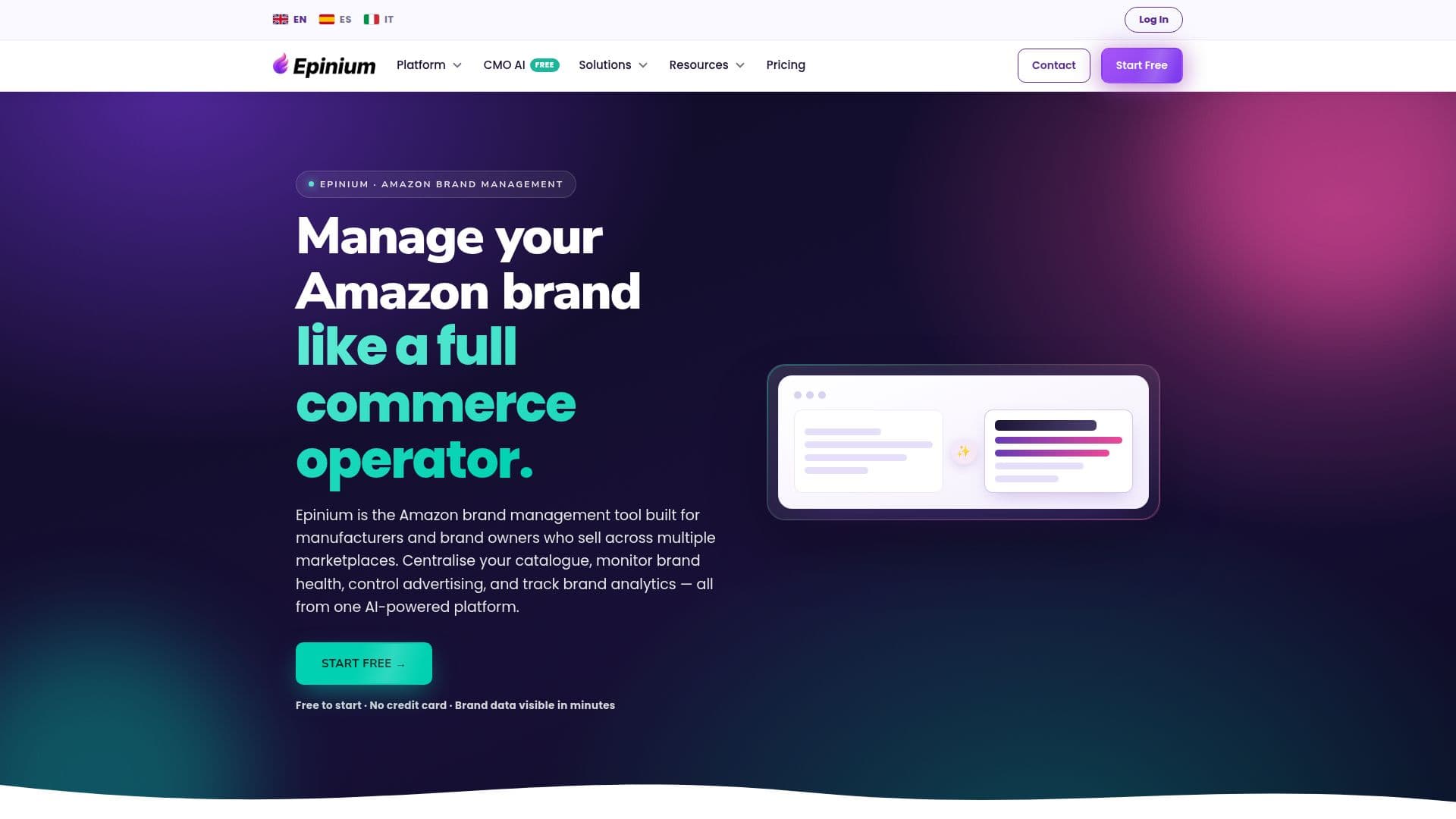 Ferramenta de Gestão de Marcas Amazon Epinium screenshot