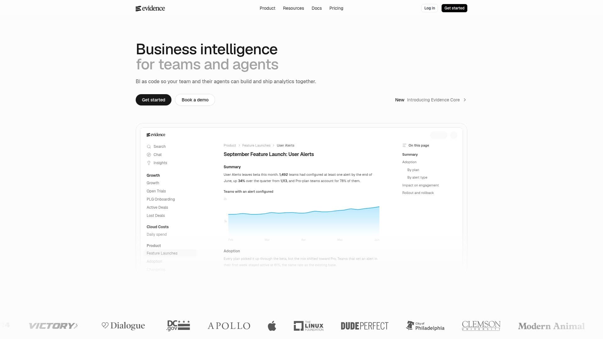 Evidence - Business Intelligence como Código screenshot