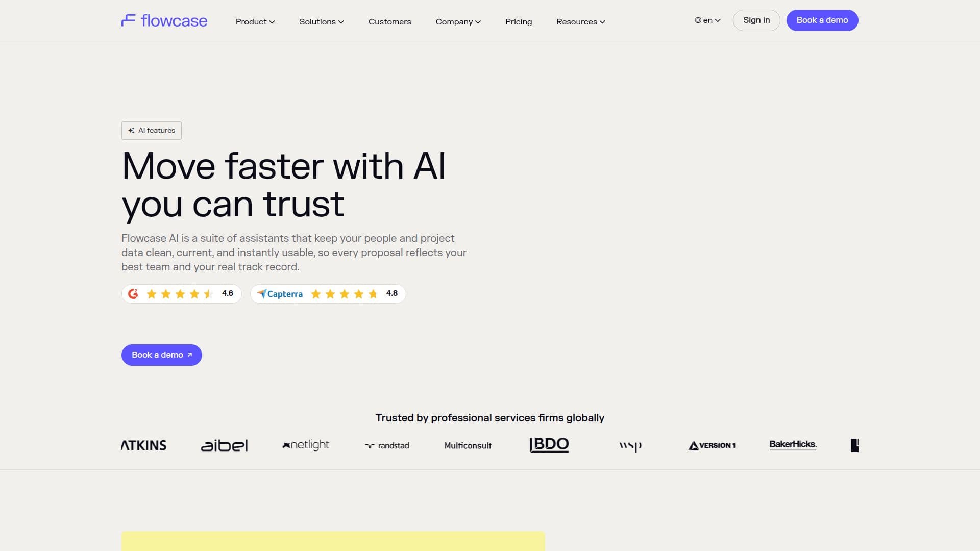 Flowcase AI Platform screenshot