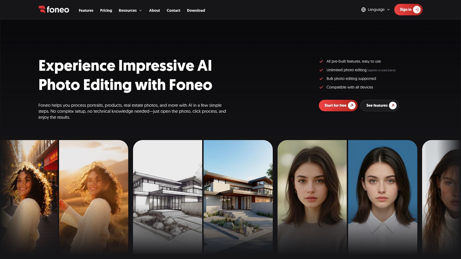 Foneo — Beeindruckende KI-Foto-Bearbeitung screenshot