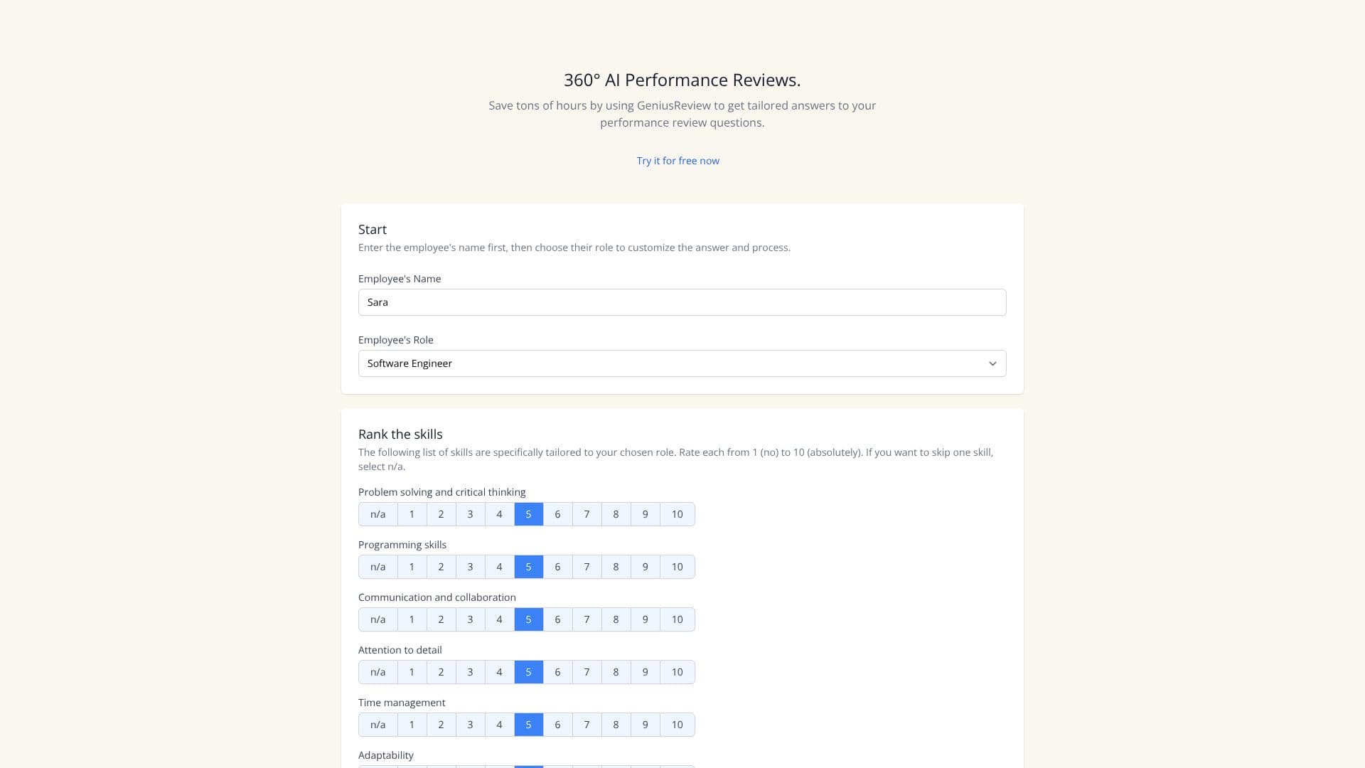 GeniusReview : Évaluations de performance screenshot