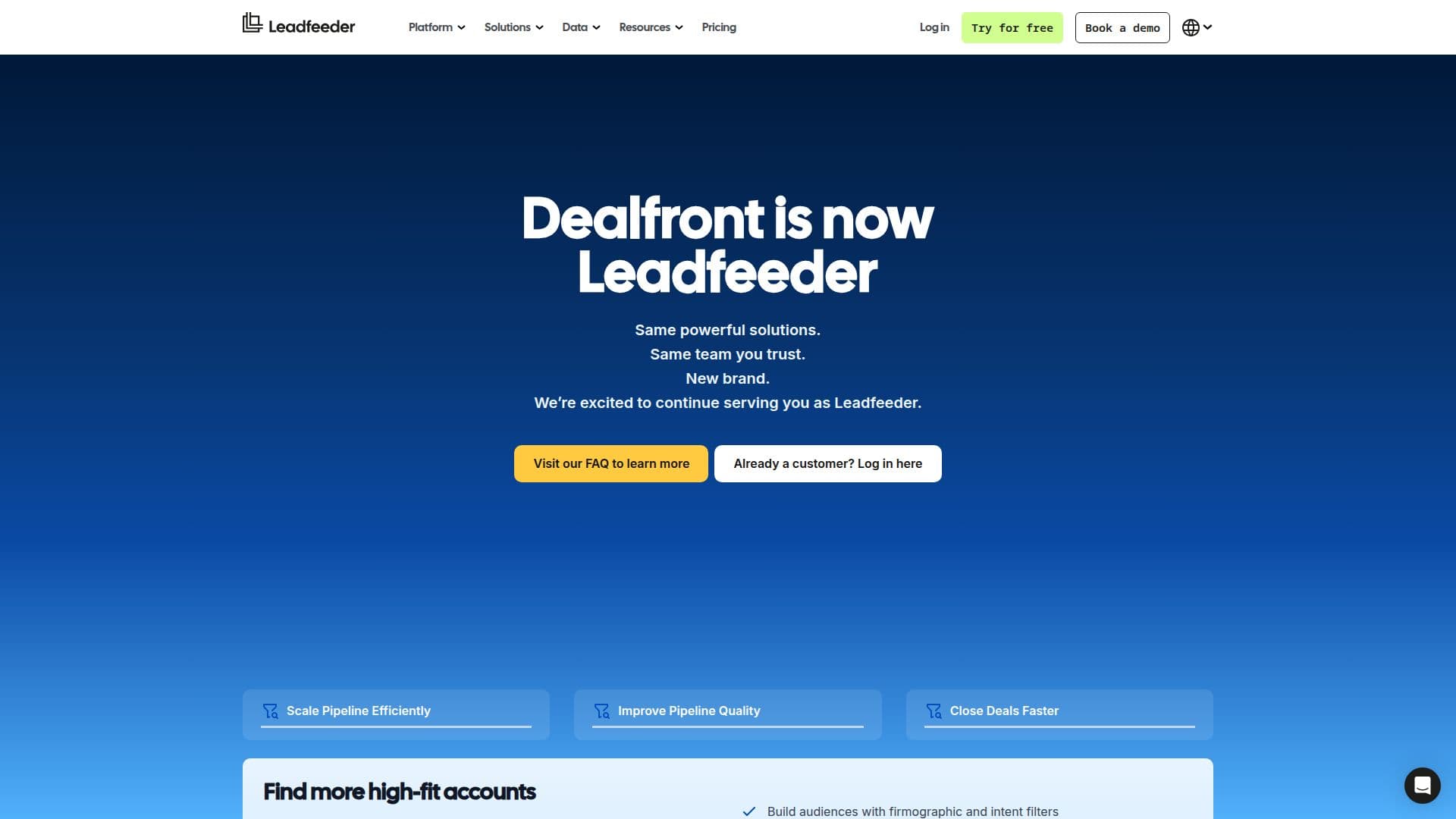 Dealfront screenshot