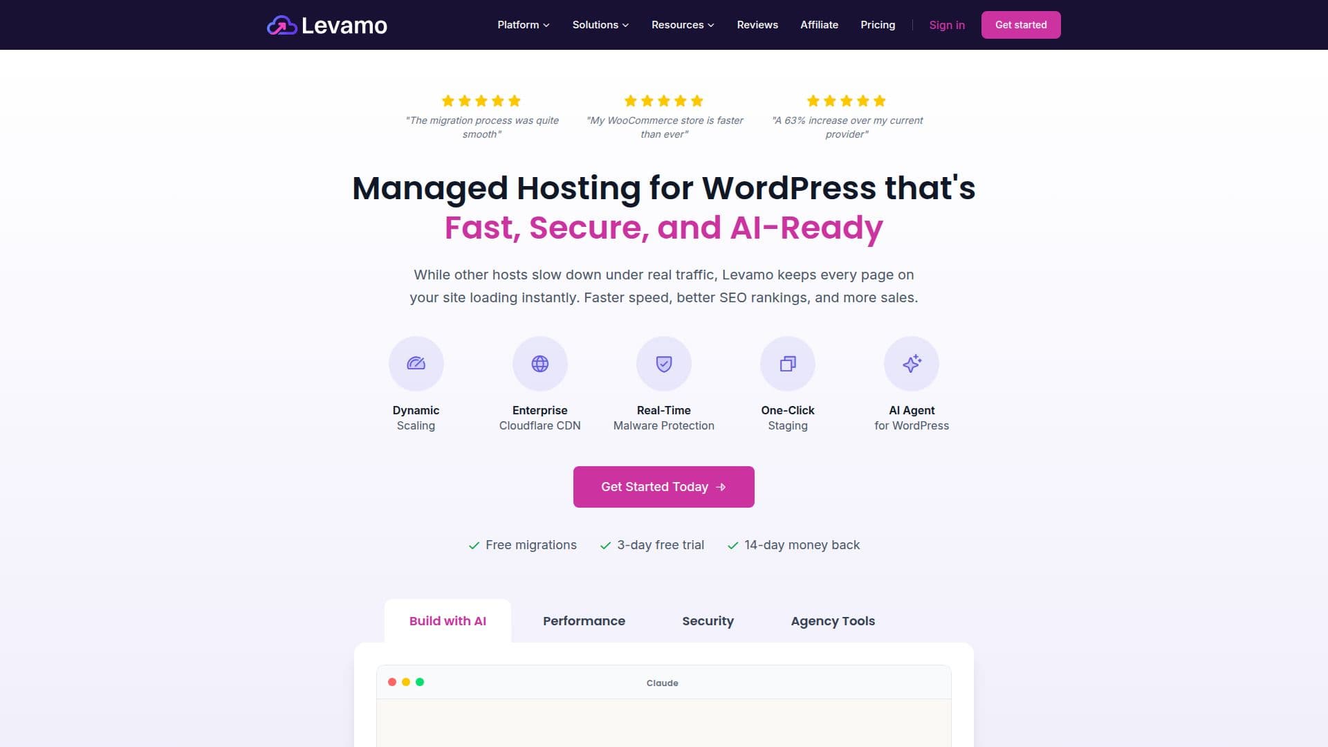 Levamo Hosting screenshot