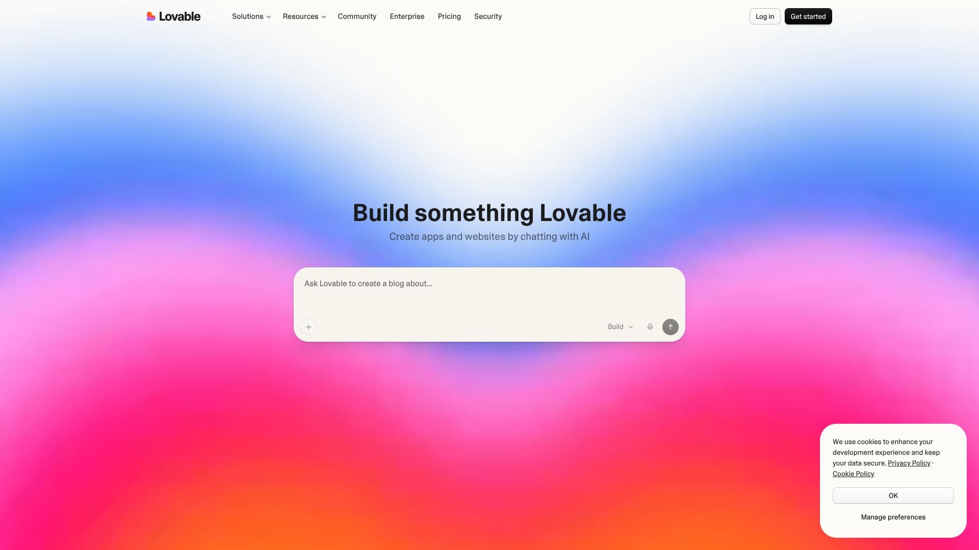 Lovable AI App Builder screenshot
