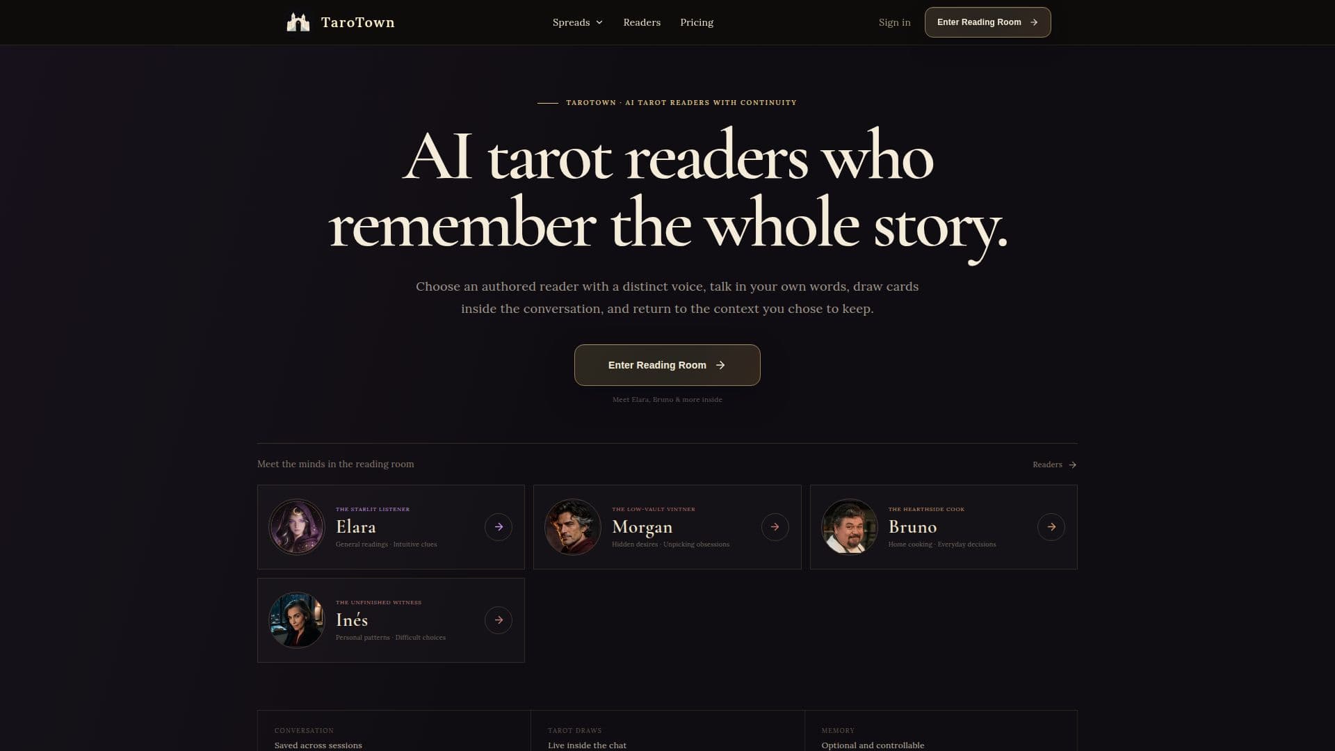 TaroTown AI Tarot Reader screenshot
