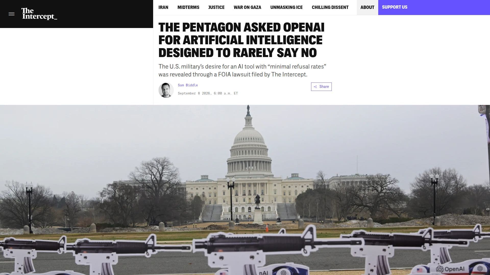 Contrat d'IA d'OpenAI avec le Pentagone screenshot