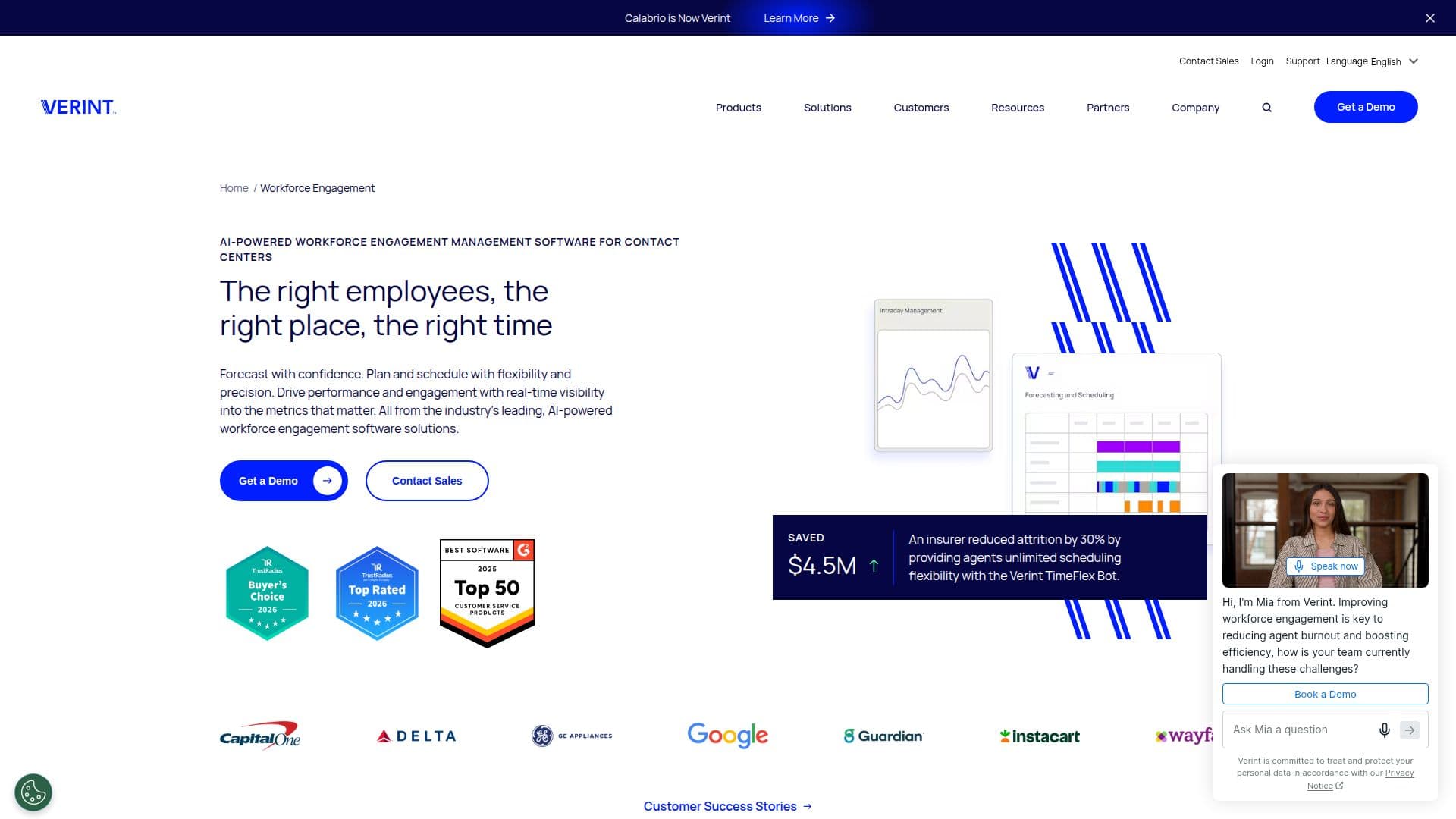 Calabrio Workforce Management screenshot