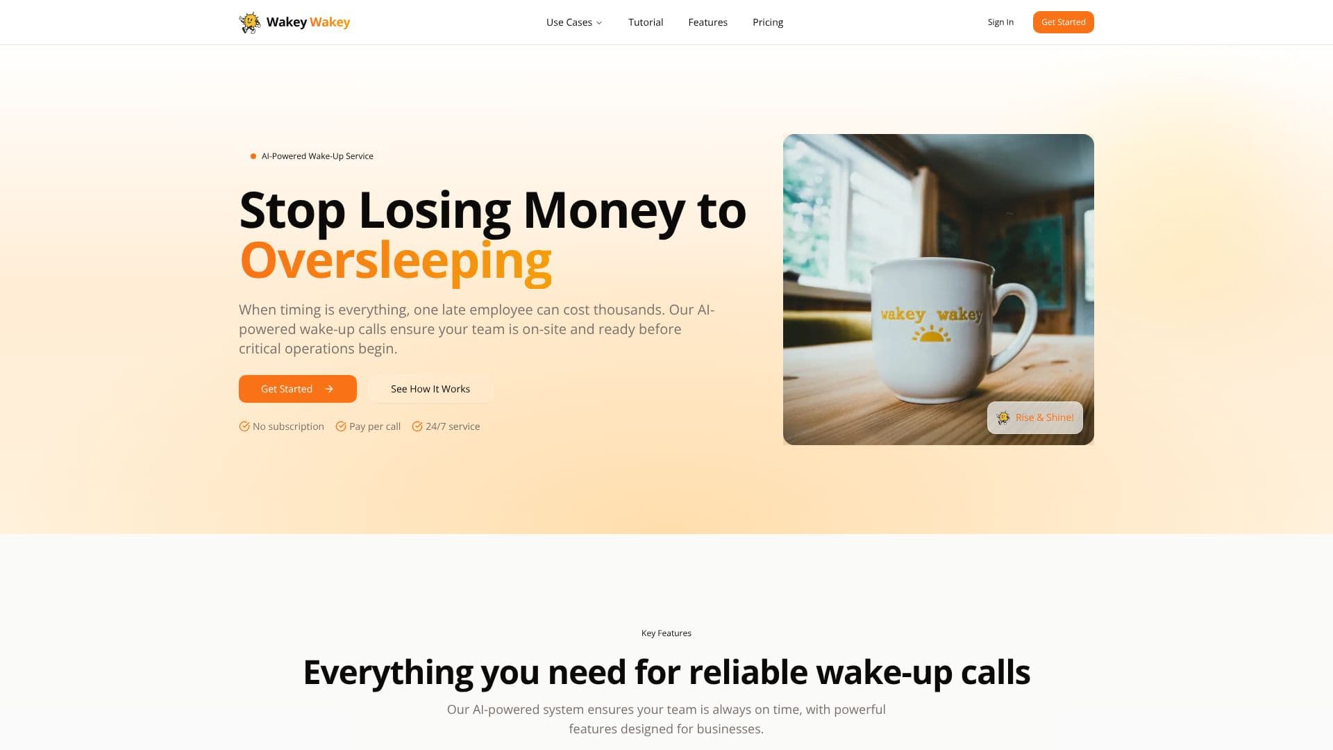 Wakey - Chamadas de Despertar por IA screenshot