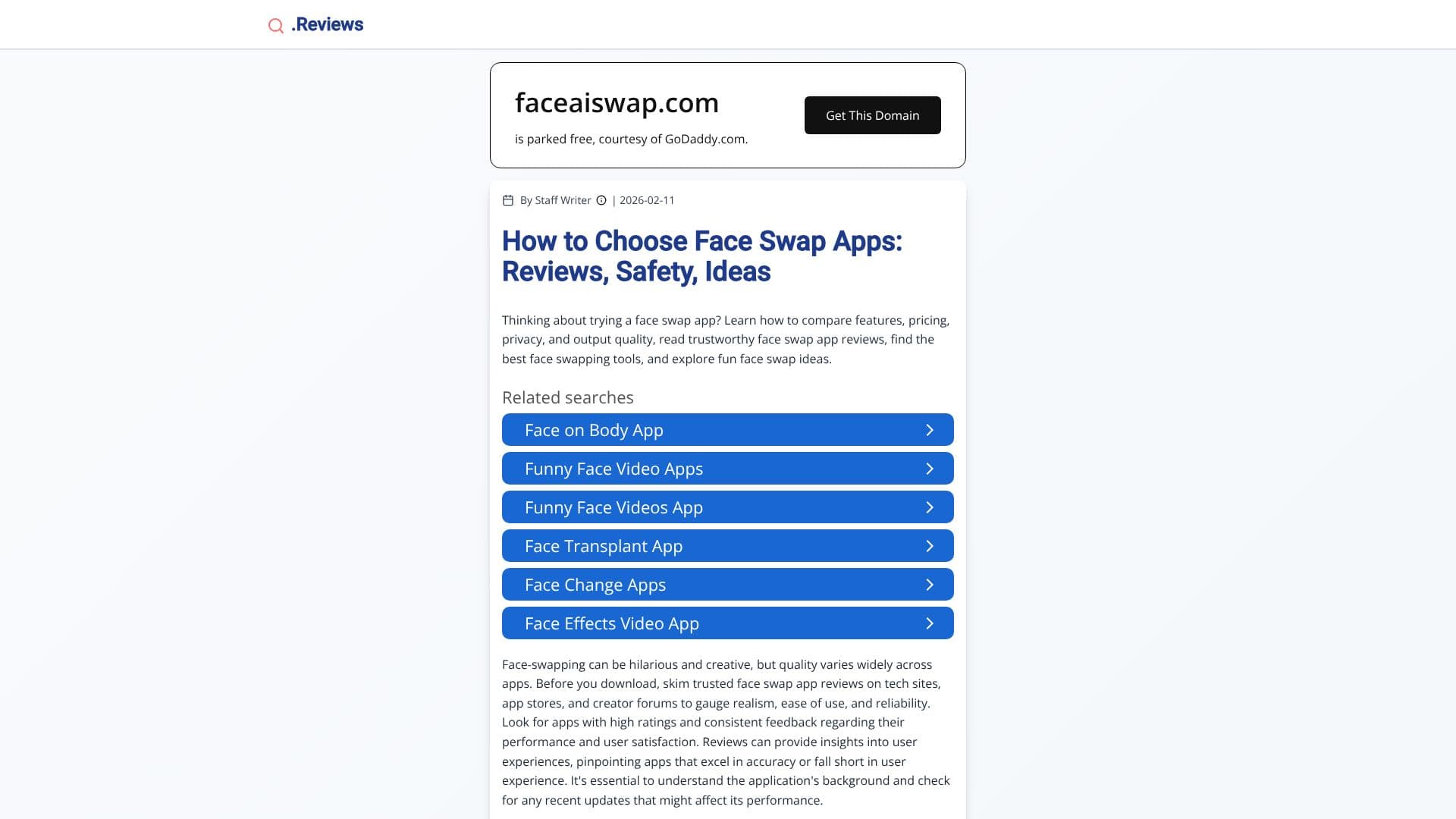 Face Swap App Reviews screenshot